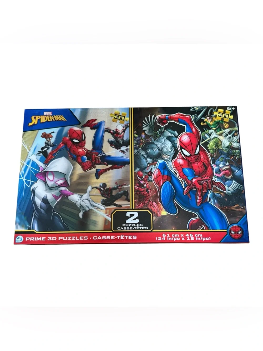 Spider Man Marvel 2- 500 Piece 3D Puzzles